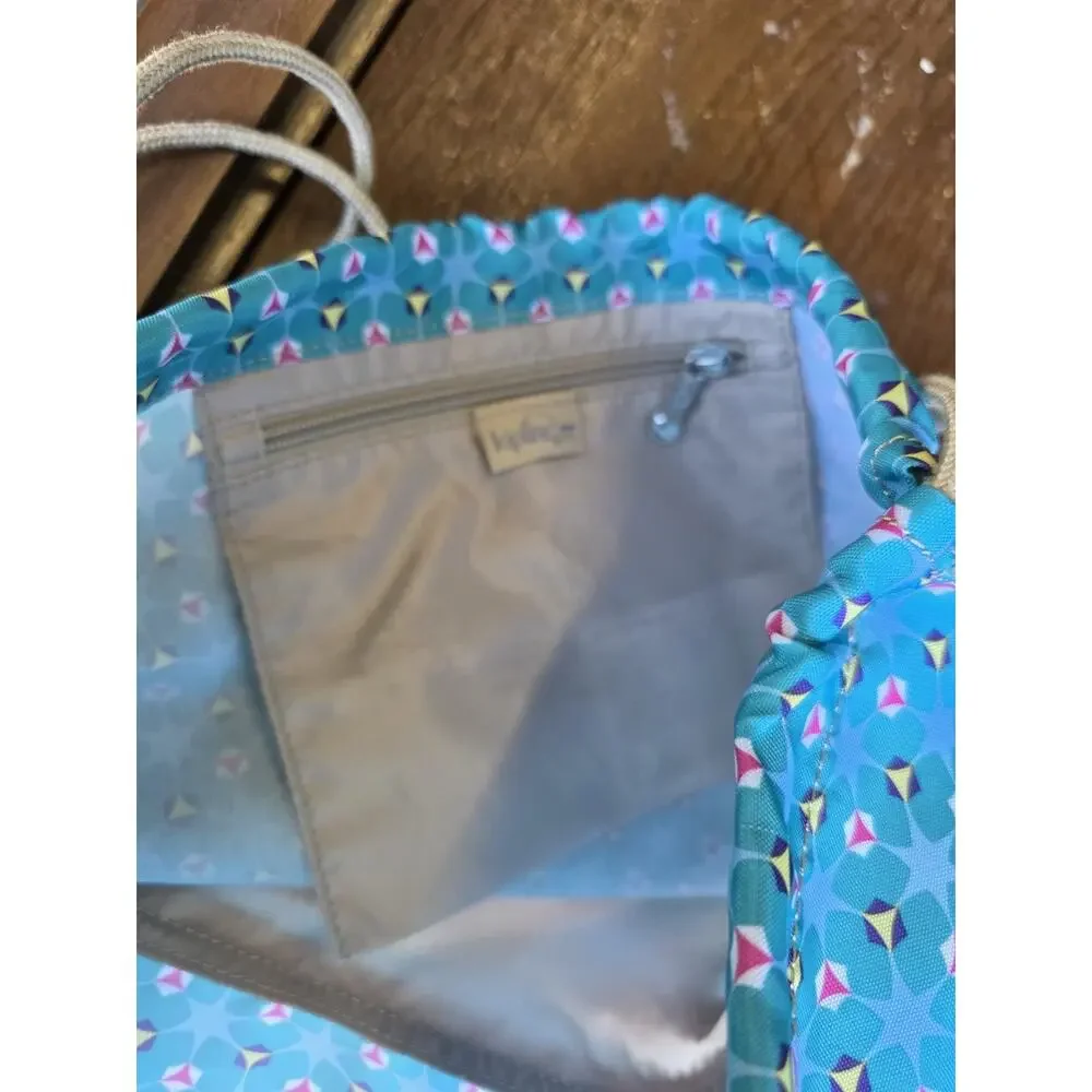 Kipling Supertaboo Cinch Backpack Bag Clover Teal
